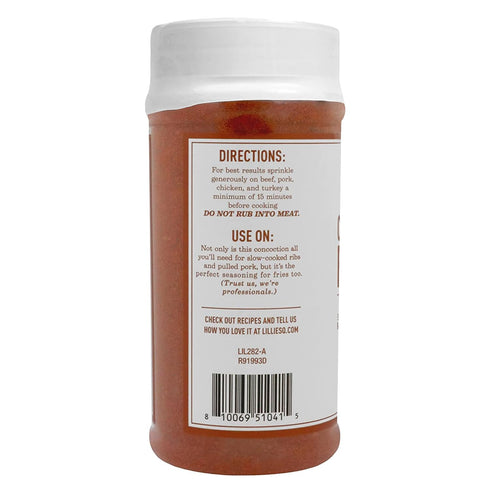 (11 oz) Lillies Q - Carolina Dirt BBQ Rub, Sugar-Based BBQ Rub, Traditional Carolina Barbeque Rub, Sweetened Blend