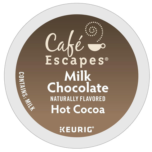 Caf Escapes Milk Chocolate Hot Cocoa, Single-Serve Keurig K-Cup Pods, Hot Chocolate,