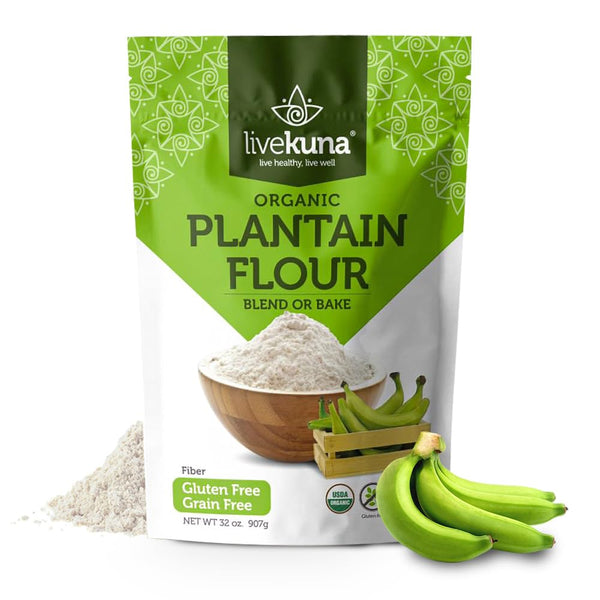 LiveKuna Organic Plantain Flour - Gluten Free All Purpose Flour Alternative For