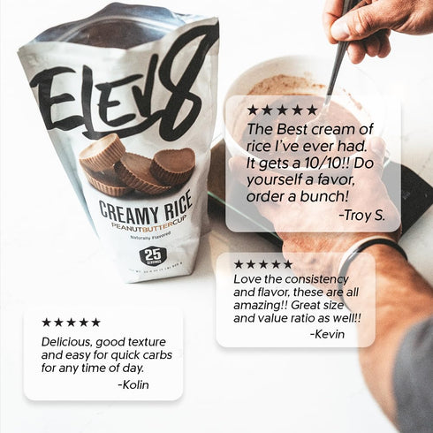Elev8 25 Creamy Rice - Servings (Peanut Butter Cup)