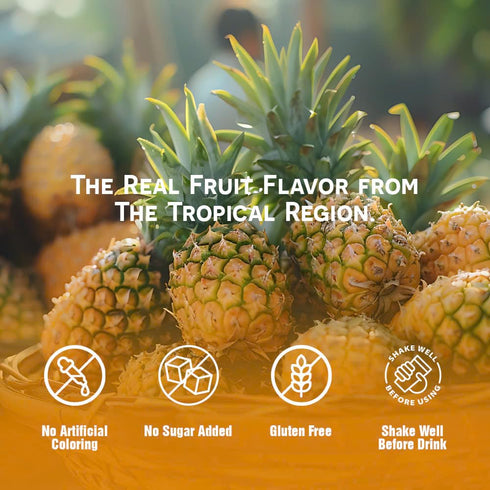 100% 16.9 oz, 12 Pack Vinut Pure Pineapple Juice Refreshing Tropical Fruit Juice, Not From Concentrate, All-Natural, No
