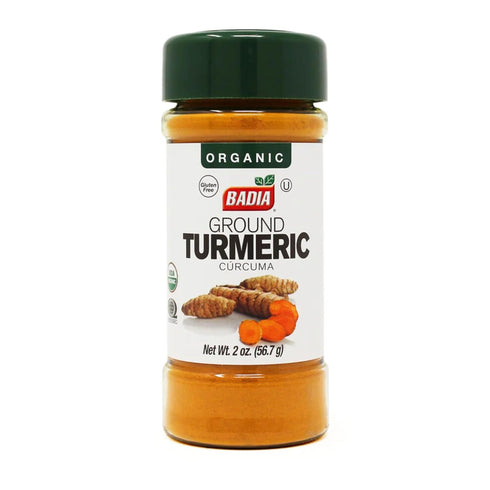 Badia Organic Turmeric Powder, 2 oz Rich in Curcumin, Perfect for Cooking,