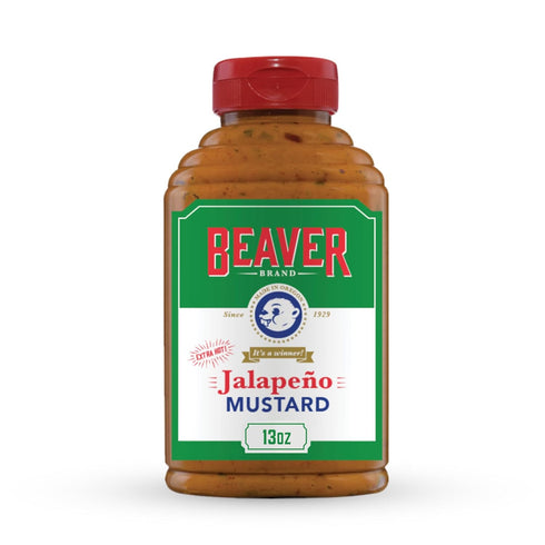 Beaver Brand Extra Hot Jalapeo Mustard, Spicy Mustard with Jalapeo and Cayenne,