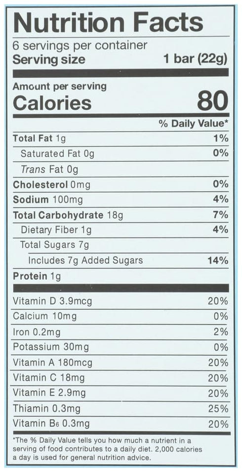 6 0.78oz MadeGood Vanilla Crispy Squares, Healthy Snacks
