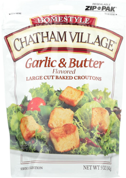 Chatham Village Large Cut Garlic & Butter Croutons 5 oz. (qty. 6)