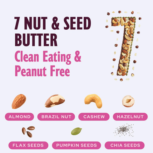 7 12 oz NuttZo Natural Power Fuel Nuts and Seeds Butter, Crunchy, Paleo and Keto Friendly, Peanut and Gluten Free