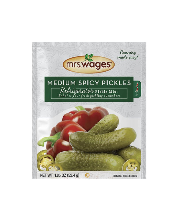 Mrs. Wages Medium Spicy Pickles Refrigerator Pickle Mix | Quick and Easy