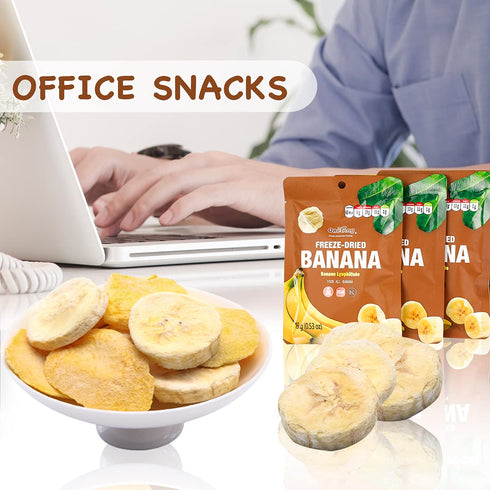 10 Pack Pack, 0.52 ONETANG Freeze-Dried Fruit Banana Chips, Single-Serve Non GMO, Kosher, No Add Sugar, Gluten free