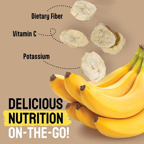 (2.0 OZ, Freeze-Dried Banana Chips Healthy, Gluten-Free, No Sugar Added, Crispy & Delicious Fruit Snacks for Kids