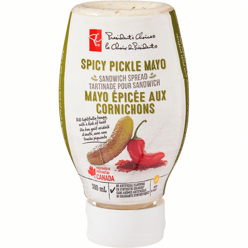 President Choice President's Choice Spicy Pickle Mayo Sandwich Spread, 300ml/10.1 fl. oz