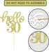 24 Pcs Gold Glitter 30th Birthday Cupcake Toppers for 30th Anniversary Party Wedding Decorations