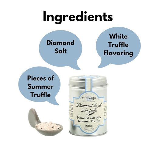 Terre Exotique 2.2 Oz Fleur De Sel with Italian White Truffles Ifaty Madagascar