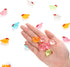 120 Pack Lyellfe Mini Resin Chicken, Cute Animals Miniature Figures, Colorful Tiny Chicken Cake Topper for DIY Project