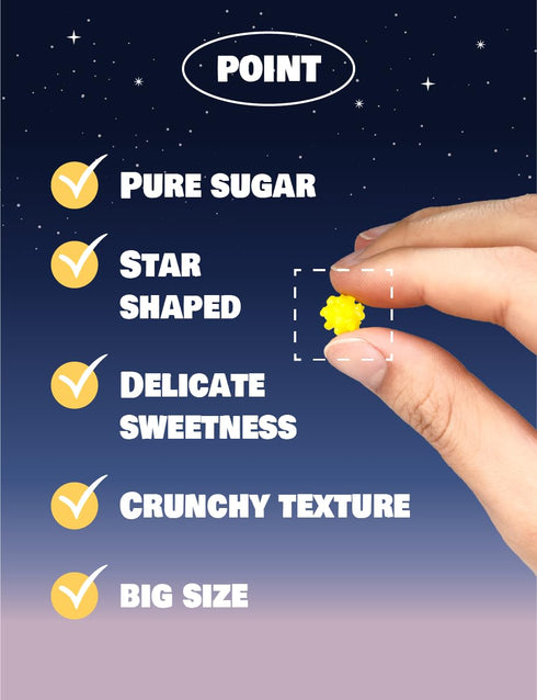(17.64 (Pack 1)) NICE WITCH'S Konpeito Sugar Candy Sweet And Colorful/Handmade Star Candy/ Ounce