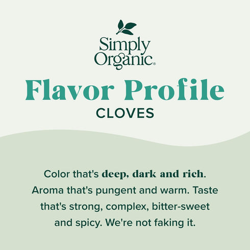 Simply Organic Ground Cloves, 2.82 Ounce Jar, Pure Organic, Kosher, Pungent Warm Aroma