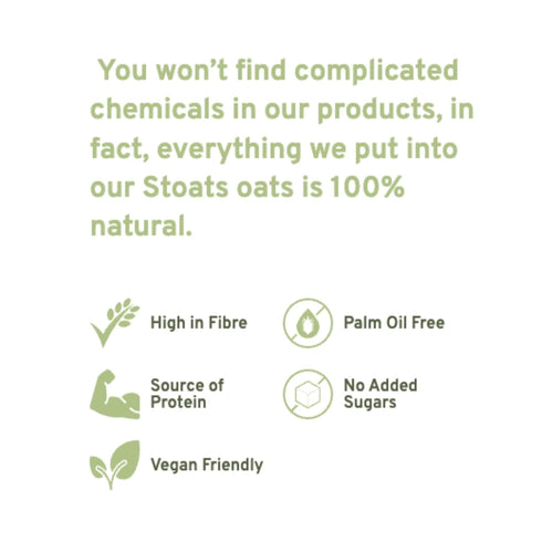 Stoats 26.5 oz (Pack 3) Traditional Scottish Porridge Oats, Whole Grain, Vegan, No Added Sugar, Palm Oil Free, Pouches
