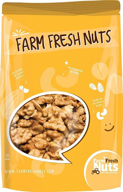 Raw Shelled California Walnuts Halves & Pieces (1 Lb.) - Compares to