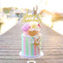 Gold Glitter Happy Anniversary Cake Topper, Wedding Anniversary Birthday Party Decoration Supplies