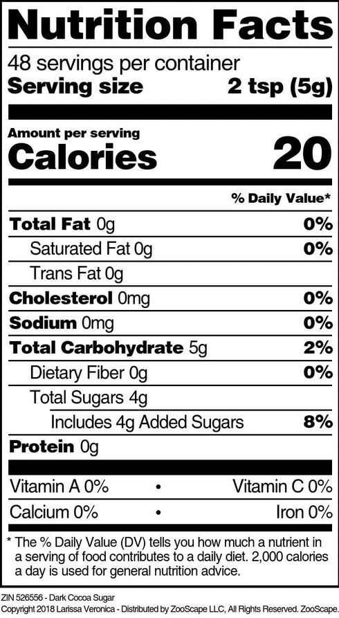 Larissa Veronica (8 oz, 526556) 3 Pack Dark Cocoa Sugar ZIN: