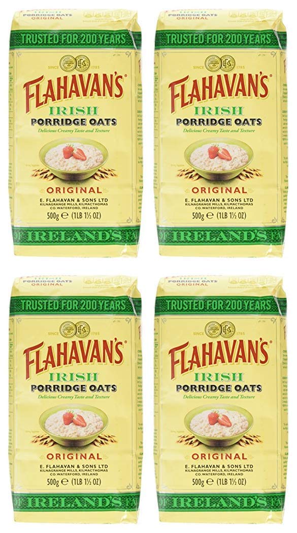 Flahavan's Irish Porridge Oats 500g Cereal (Pack of 4)