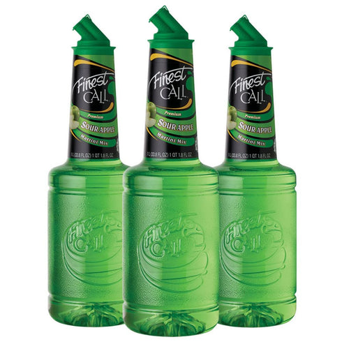 Finest Call Premium Sour Apple Martini Drink Mix, 1 Liter Bottle (33.8