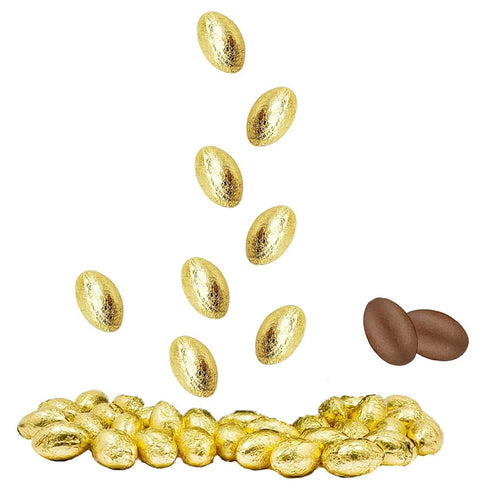 (5 The Dreidel Company Gold Easter Chocolate Eggs, Multicolored Foil Wrapped Milk Chocolate In Easter Egg Box Pounds
