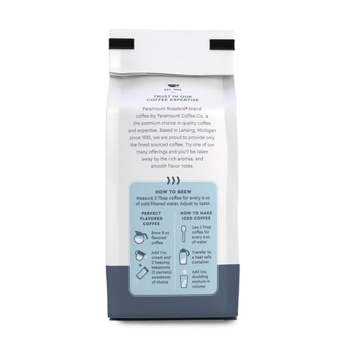 12oz 100% Paramount Roasters Limited Edition Dubai Chocolate Flavored Ground Coffee, Medium Roast Arabica