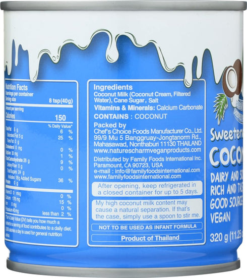 11.25 Oz. (Pack 3) Nature's Charm Sweetned Condensed Coconut Milk, of by Nature's Charm