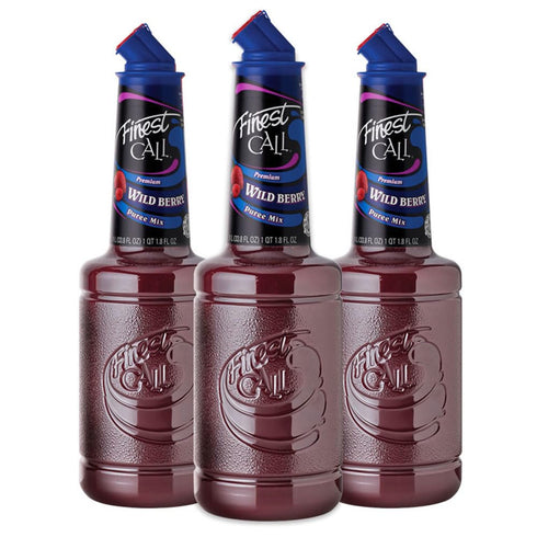 Finest Call Premium Wild Berry Puree Drink Mix, 1 Liter Bottle (33.8