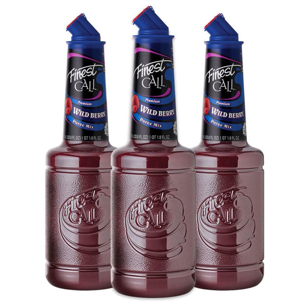 Finest Call Premium Wild Berry Puree Drink Mix, 1 Liter Bottle (33.8