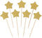 WARMBUY Gold Glitter Cupcake Cake Toppers, Double Sided Stars, 50 Pack