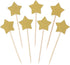 WARMBUY Gold Glitter Cupcake Cake Toppers, Double Sided Stars, 50 Pack
