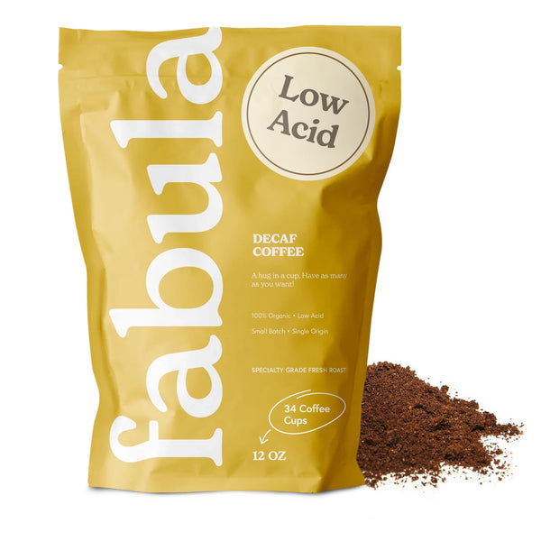 Fabula Coffee Decaf Dark Roast Freshly Ground - Organic - Low Acid