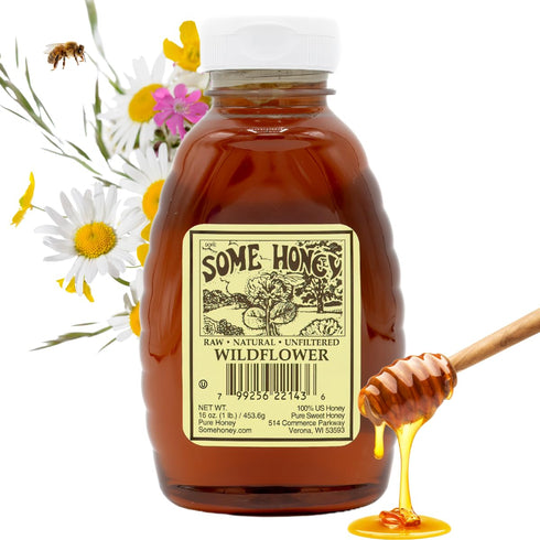 Some Honey Raw & Unfiltered Wildflower Honey 100% Pure U.S. Honey USDA Grade A