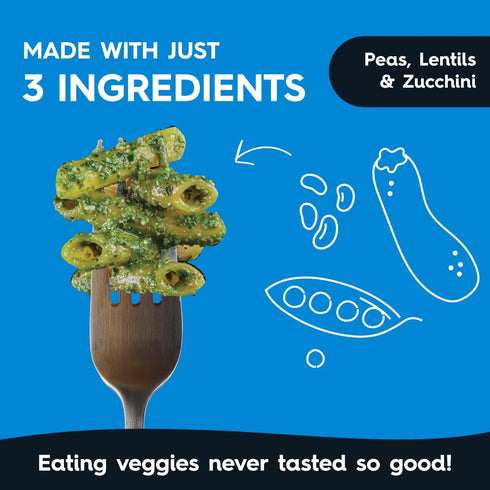 Veggiecraft Farms Penne Pasta - Low Carb, Protein Pasta, Lentil Noodles with Peas & Zucchini, 8 Oz