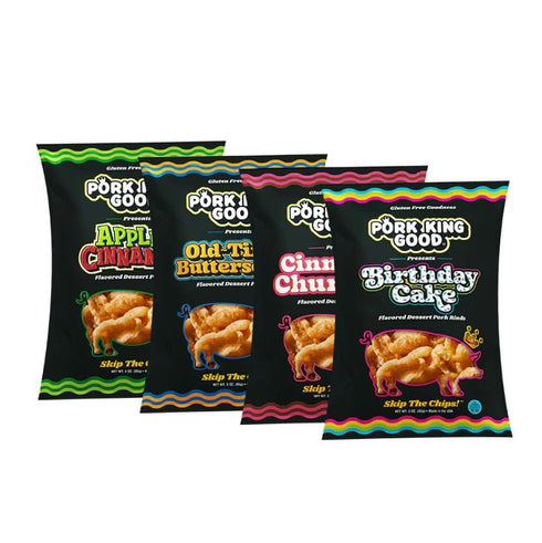 Pork King Good 4 Bag Variety Pack of Sweet & Salty Dessert