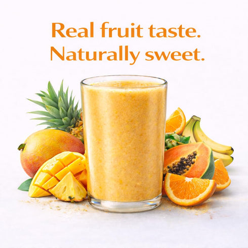 10 Tropical Smoothie Powder & Smoothie Mix Freeze Dried Tropical Fruit Blend, No Added Sugar, Vegan, Ready in Seconds