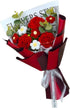 WeiLaiKeQi Crochet Flower Bouquet Knitted Flowers from for Birthday Valentines Day Girlfriend Mom Women, Red