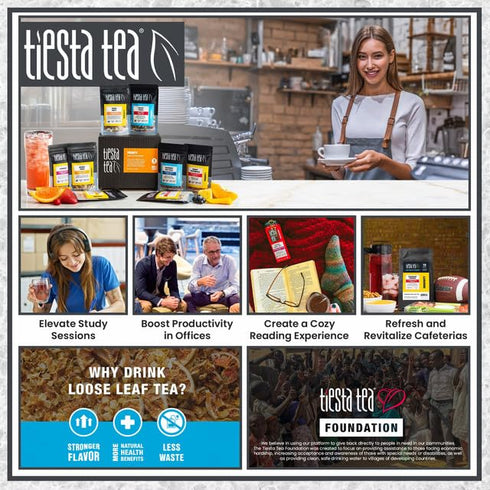 Set, 8 Tiesta Tea - Herbal & Rooibos Tea Sampler Dry Flight Loose Leaf, No Caffeine Blend, Makes Hot & Iced, Assorted