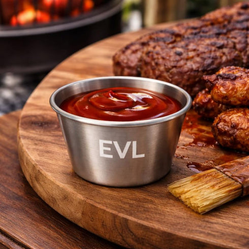 EVE LUXES 2 Pack, 16 oz Classic Smoky Seasoned Dipping Sauce Bundle fl Squeeze Bottles with Reusable Sauce Cup Perfect