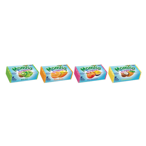 Mamba 18 (Pack 24) Tropics Fruit Chews Candy, Pieces