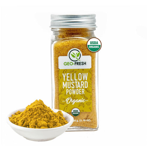 Geo-Fresh Organic Yellow Mustard Powder 1.76 oz - Dry Mustard Powder for