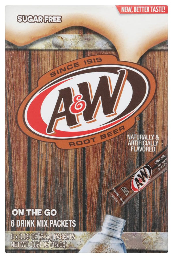 FCV A&W Root Beer Caffeine/Sugar Free Classic On-the-Go Drink Mix Packets - 1