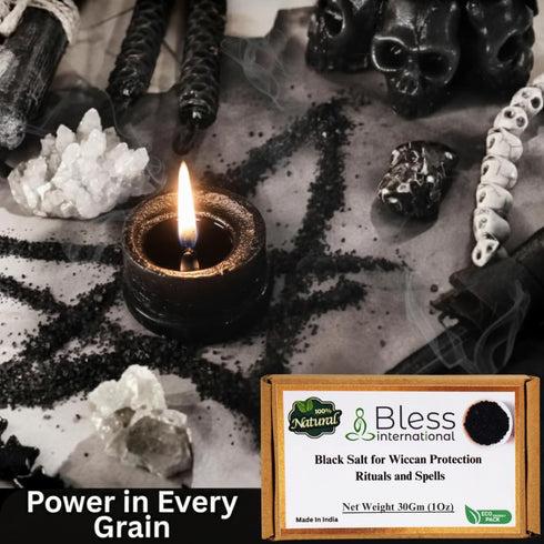1 Oz(Ounce) Bless International Black Salt for Wiccan Protection Rituals and Spells