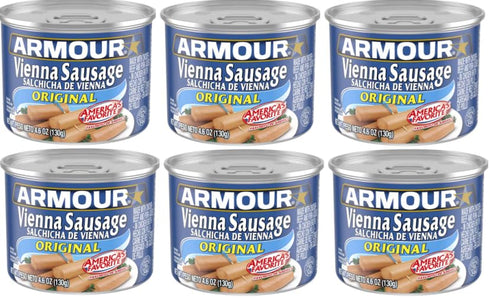 Generic Pack Of 6 Vienna Sausage Original Flavor Canned Sausage, 4.6 OZ.