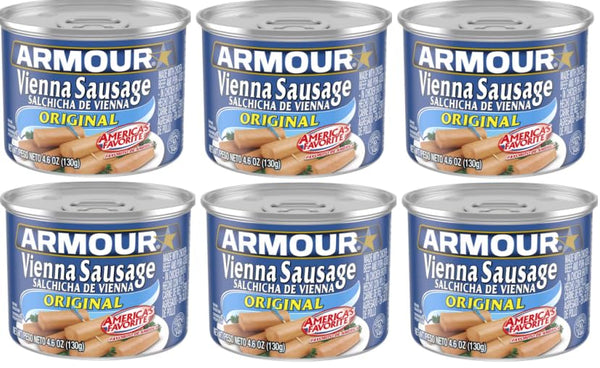 Generic Pack Of 6 Vienna Sausage Original Flavor Canned Sausage, 4.6 OZ.