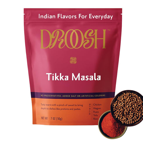 Droosh Tikka Masala Spice Mix, Indian Spices, Sweet and Savory, Tikka Masala