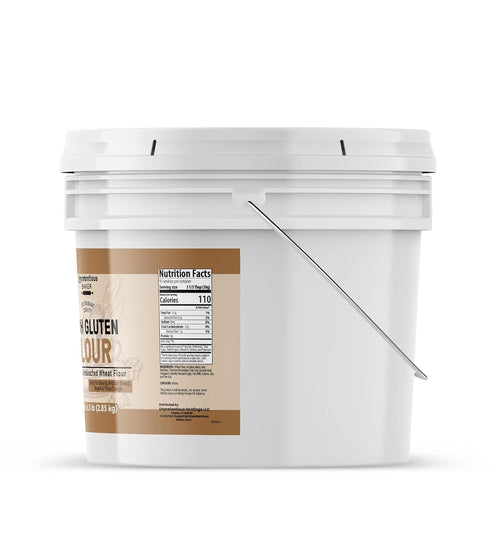 1 Unpretentious High Gluten Flour, Gallon Bucket, Artisan Bread, Bagels, Pizza