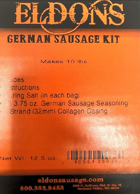 Eldons Sausage and Jerky Supply 10 lbs Eldon's German Sausage Kit - Authentic Flavor in Every Bite - Makes