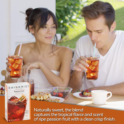 1/2 4 China Mist Iced Tea Passion Fruit Black Tea Infusion Refreshing and Delicious Each Tea Bag Yields Gallon bags